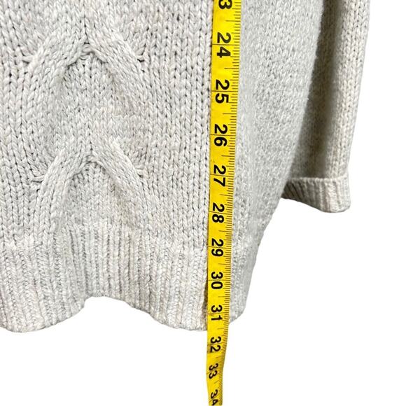 LA Hearts Tunic Cable Knit Oversized Sweater Pale Heather Gray Size S - Picture 6 of 8